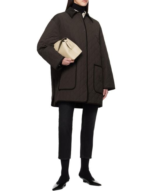 Totême Black Totême Diamond-Quilted Buttoned Jacket
