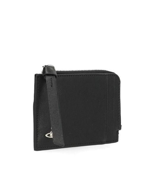 Vivienne Westwood Black Zip-Around Card Wallet