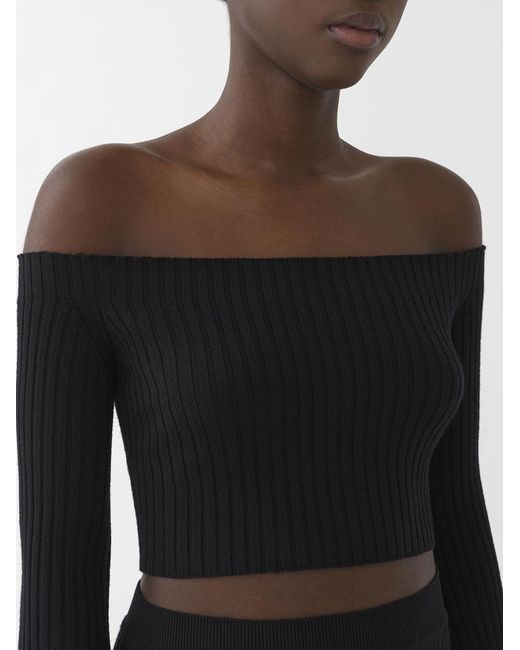 Chloé Black Lower Impact Knitted Top
