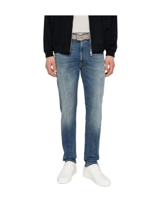 PT01 Blue Belt Loop Jeans for men