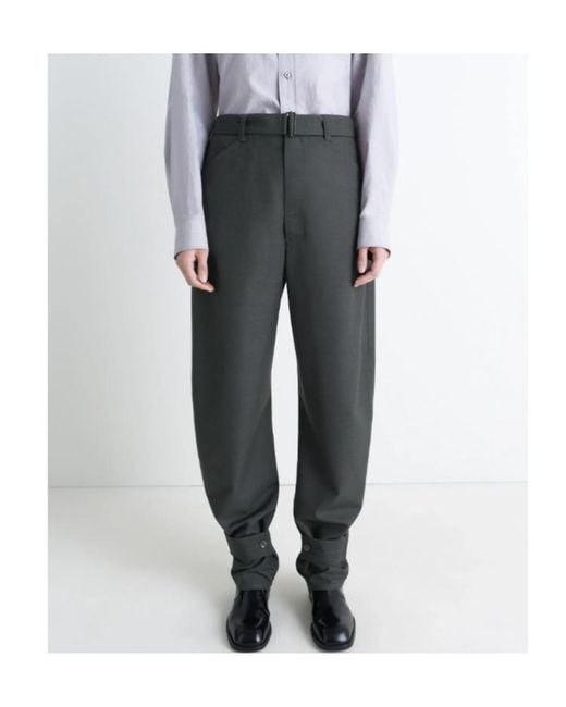 Lemaire Black Belted Tailored Trousers