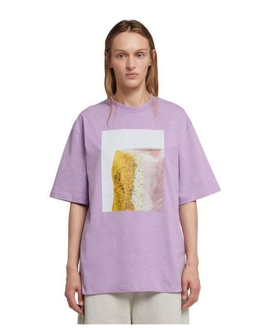 MSGM Purple X Duccio Maria Gambi Photograph-Print T-Shirt for men