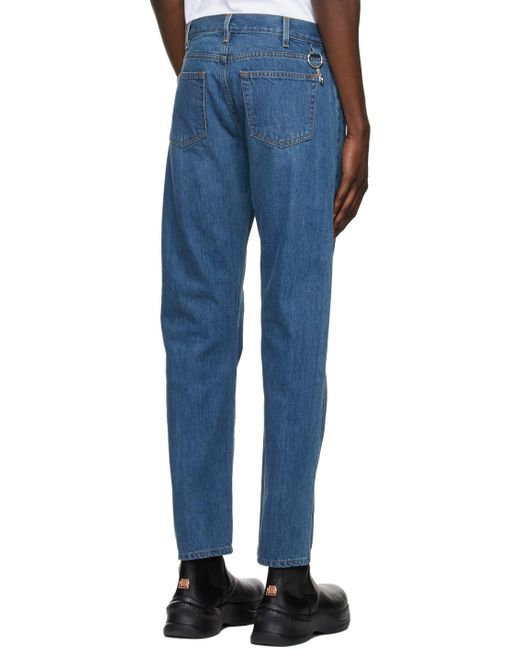Helmut Lang Blue Logo Jeans for men