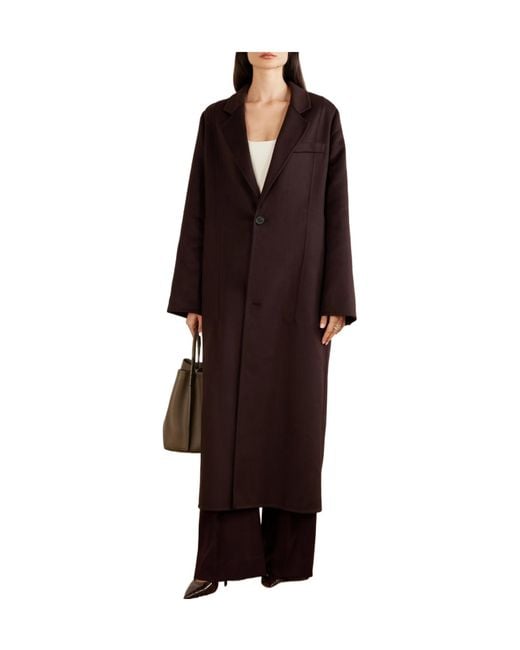 Victoria Beckham Red Long Solid-Color Coat