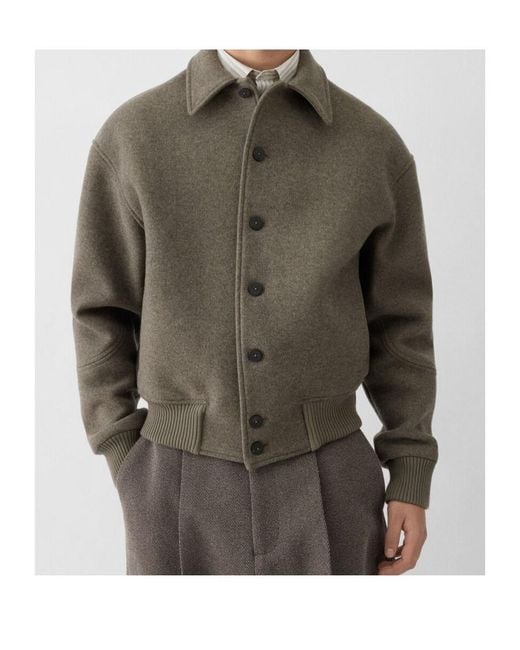 Jacquemus Green The Feltro Logo Embroidered Bomber Jacket for men