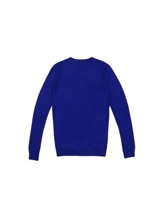 McQ Alexander McQueen Blue Logo Knitted Pullover for men