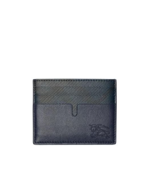Burberry Blue Tall Pop Check Card Case for men