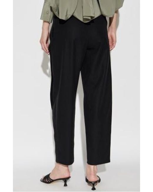 Max Mara Black Pleat-Detail Trousers