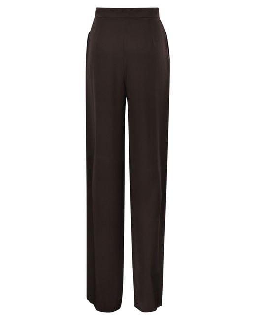 Max Mara Brown Studio Msealpaca Fluid Palazzo Trousers