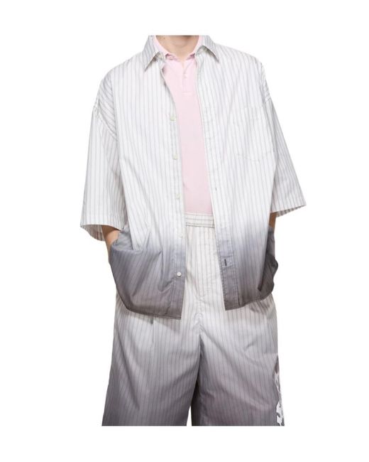Acne White Dip-Dyed Button-Up Shirt for men