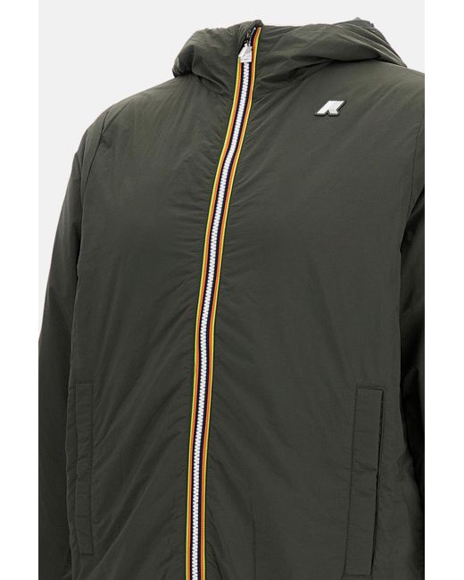 K-Way Green Jack Plain Warm Jacket for men