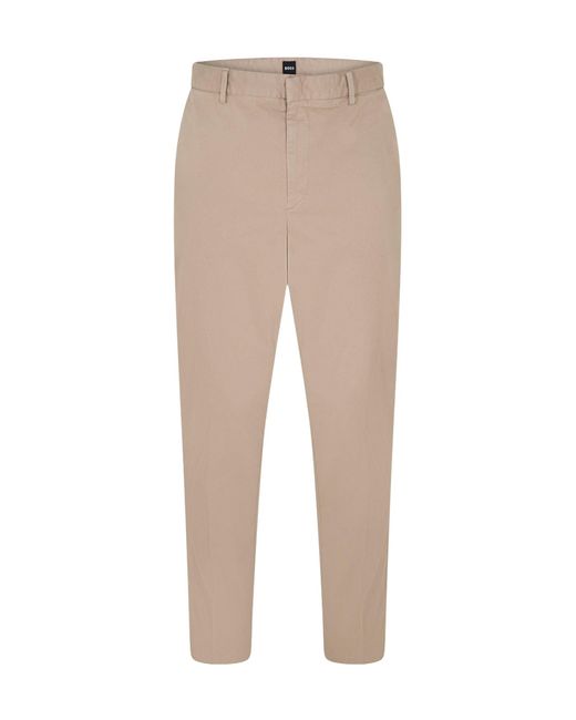 Boss Natural Solid Casual Trousers for men