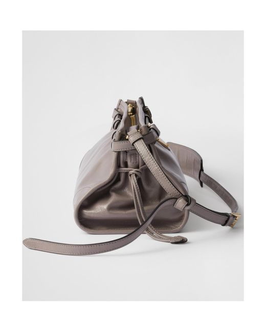 Prada Brown Small Leather Shoulder Bag