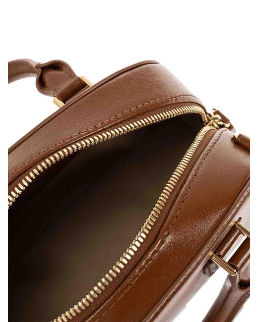 McQueen Brown Birdee Boston Mini Handbag