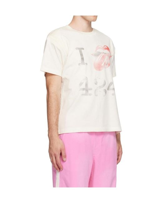 424 White Crew Neck T-Shirt for men