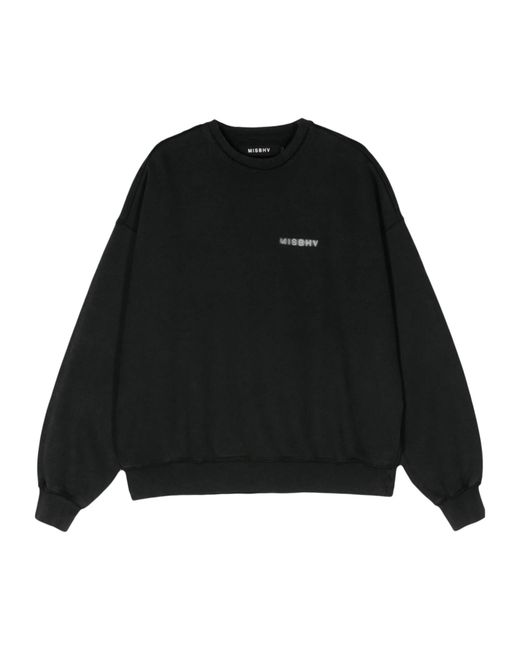 M I S B H V Black Community Crewneck Sweatshirt for men