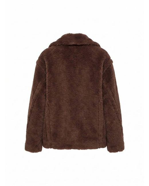 Max Mara Brown Alcuno Double-Breasted Short Coat