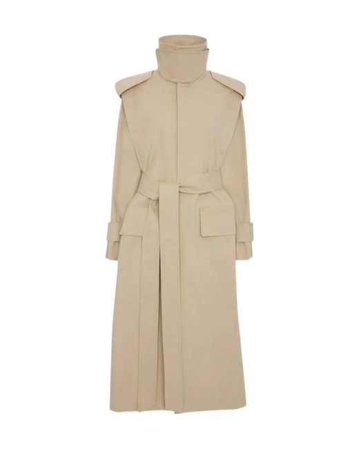 Victoria Beckham Natural Philippa Trench Coat