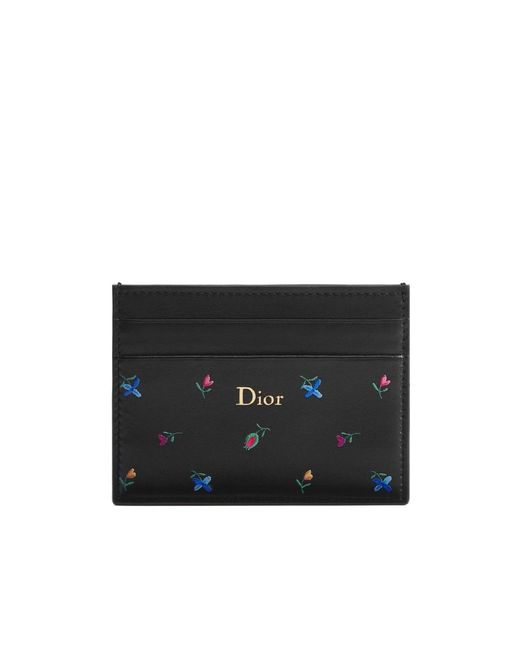 Dior Black Amour Freesia Card Holder
