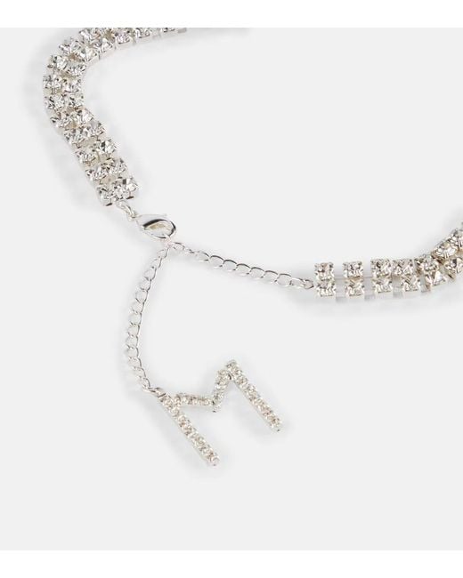 Magda Butrym Black Floral-Appliqué Crystal-Embellished Choker