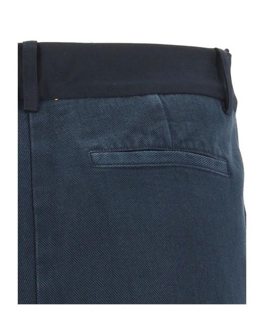 Forte_forte Blue Belted Twill Chino Pants