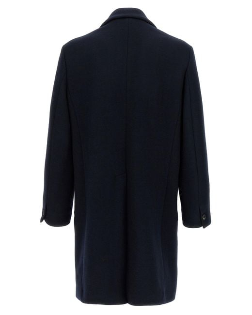Barena Blue Baron Single-Breasted Coat for men