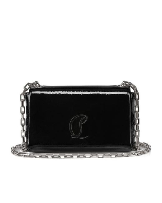 Christian Louboutin Black Loubi54 Foldover Top Crossbody Bag