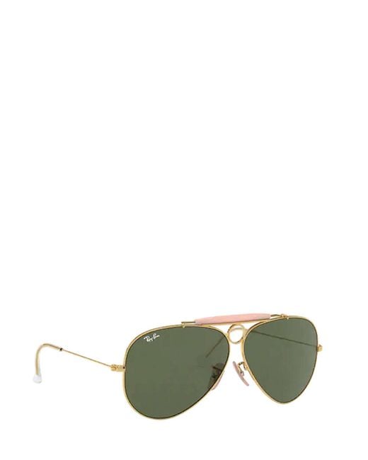 Ray-Ban Green Pilot Frame Sunglasses for men