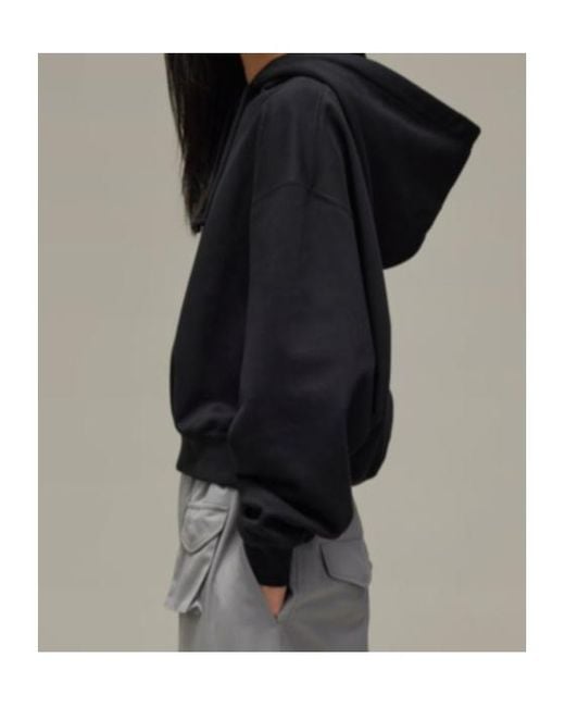 Y-3 Black Brushed Terry Boxy Hoodie