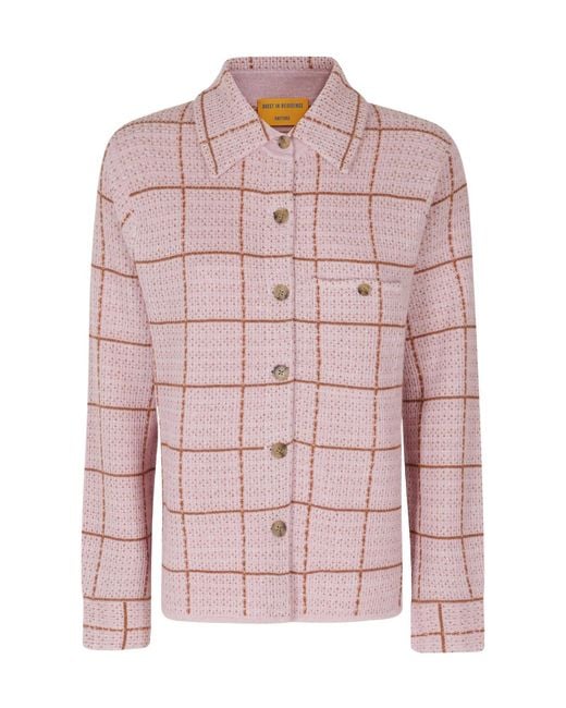 Guest In Residence Pink Dylan Plaid Shirt