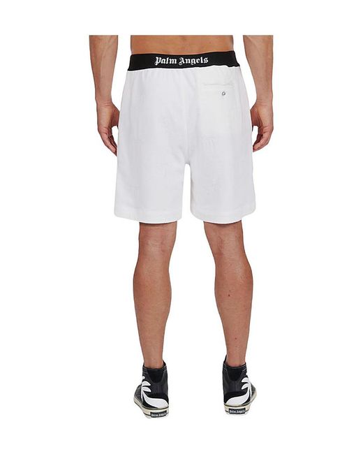 Palm Angels White Printed Boxer Shorts for men