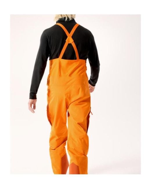 Arc'teryx Orange Rush Bib Pant Ski Bib Pants for men