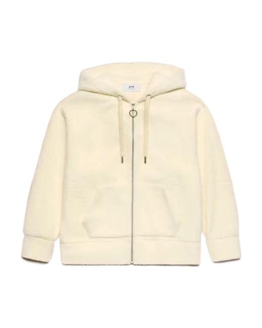 AMI Natural Fleece Hooded Jacket for men