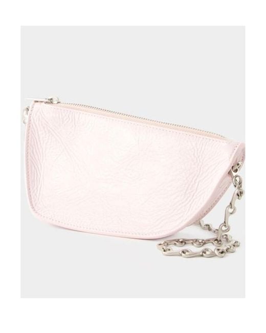 Burberry Pink Asymmetric Chain-Linked Shoulder Bag