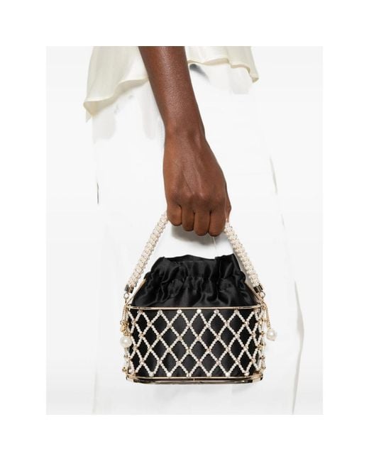 Rosantica Black Drawstring Tote Bag