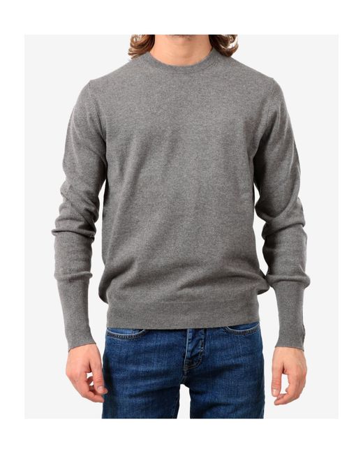 Ballantyne Gray Round Neck Sweater for men