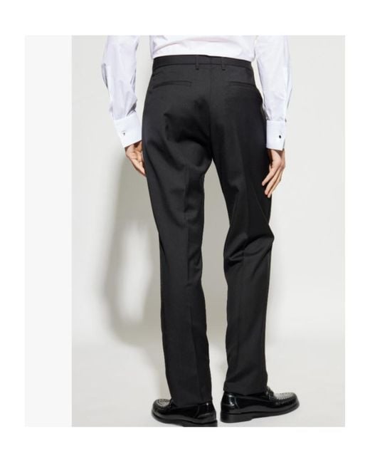 Etro Black Straight-Leg Tailored Trousers for men