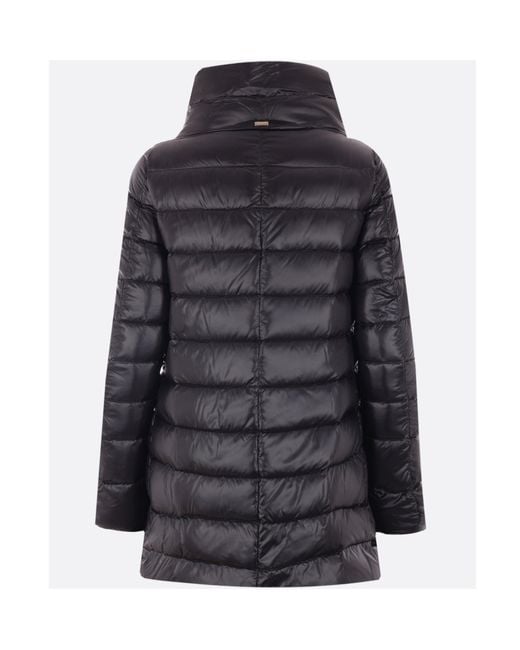 Herno Gray Long-Sleeved Down Jacket