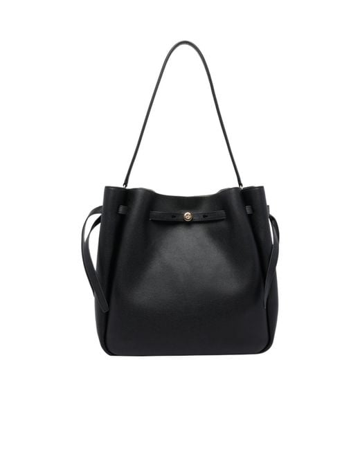 Tory Burch Black Romy Drawstring Shoulder Bag