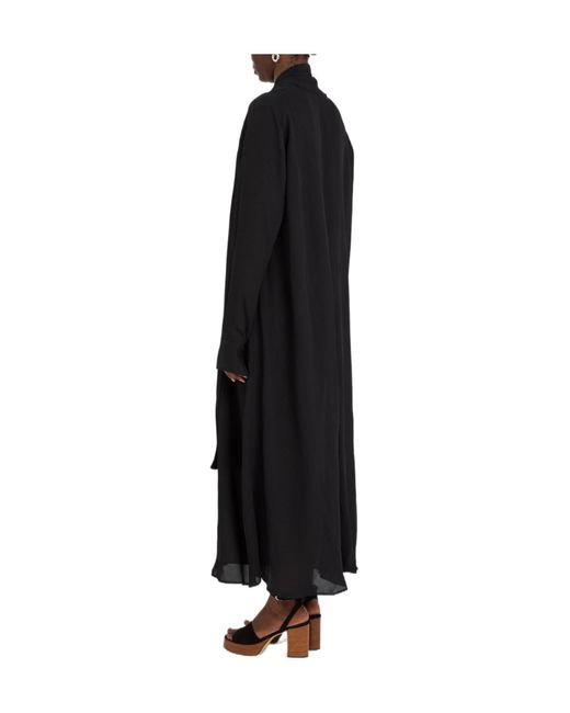 Totême Black Scarf-Effect Chiffon Maxi Dress