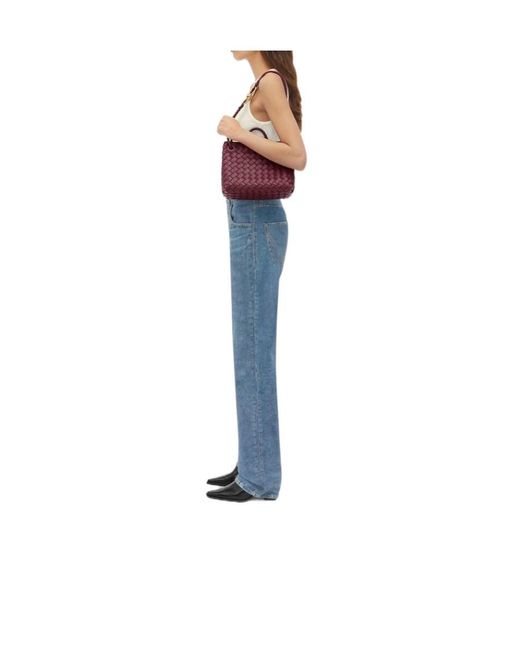 Bottega Veneta Purple Andiamo Small Tote Bag
