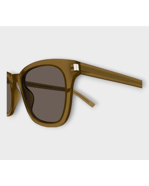 Saint Laurent Multicolor Eyewear Slim Square Frame Sunglasses
