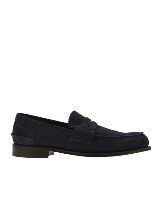 Church's Black Round Head Loafer Shoes for men