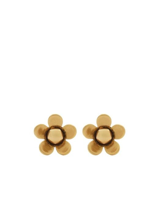 Marc Jacobs Metallic Daisy Stud Earrings