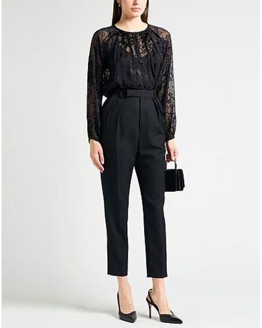 Rag & Bone Black Solid-Color Georgette Top