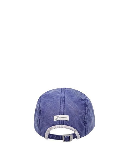 Jacquemus Blue Logo Embroidered Cap for men