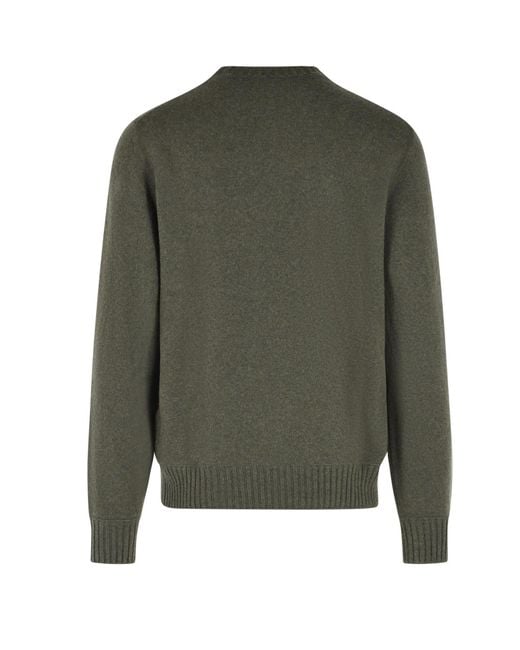 Gran Sasso Green Crew-Neck Sweater for men