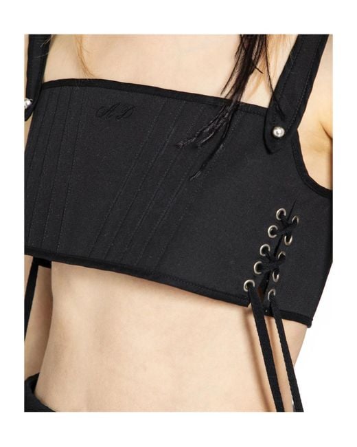 Ann Demeulemeester Black Mini Tight-Fitting Vest