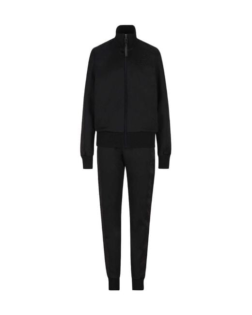 Fendi Black Logo-Embossed Two-Piece Tracksuit