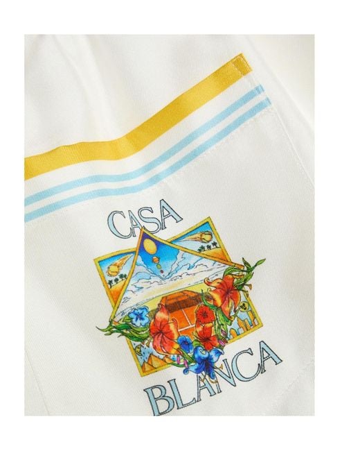 Casablanca Natural Twill Shorts for men